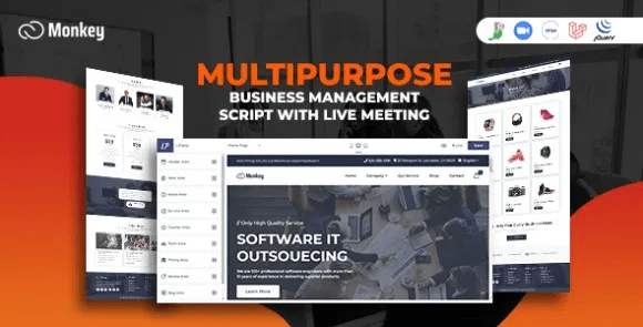 Source Code Monkey – Laravel Multipurpose Website CMS & Business Agency Management With Live Meeting