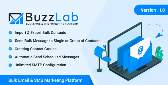 Source Code BuzzLab – Bulk Email And SMS Marketing Platform 1.1