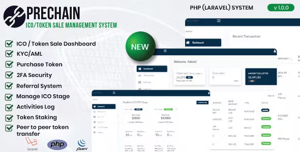 Source Code Prechain – ICO / token sale management system