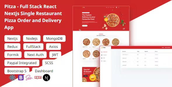 Source Code Pitza – Full Stack React Nextjs Single Restaurant Pizza Order And Delivery App