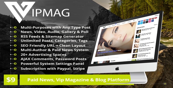 Source Code VipMag – Powerful News Script, VIP Blog Software & Magazine Platform with Subscription