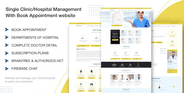 Source Code Single Clinic/Hospital Management With Book Appointment website