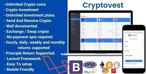 Source Code Cryptovest – A crypto investment and wallet platform