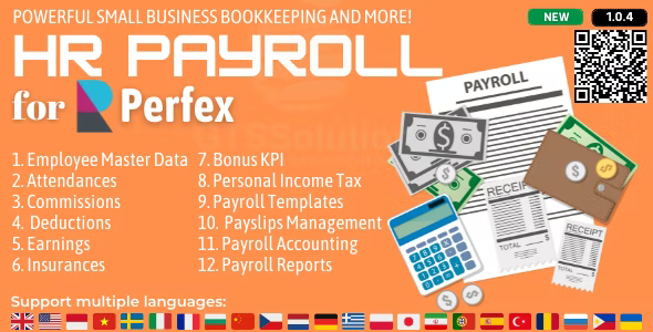 Source Code HR Payroll module for Perfex CRM 1.0.5