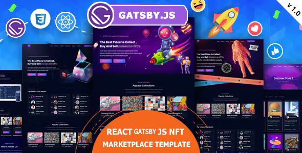 Source Code NFT ArtStar – React Gatsby.js NFT Marketplace Template