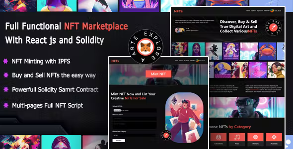 Source Code NFT TokiArt – Full NFT Marketplcae with (React and Solidity)