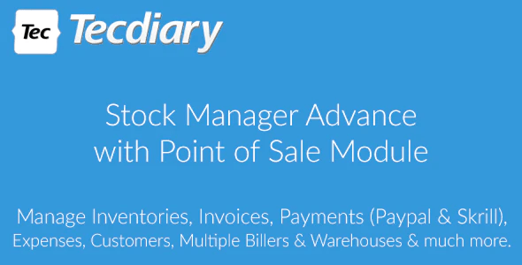 Source Code Stock Manager Advance with Point of Sale Module