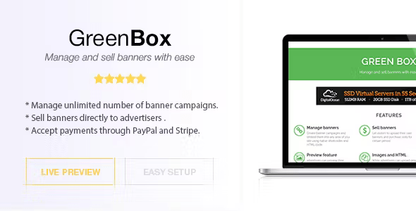 Source Code Green Box – Standalone Script – Manage and Sell Banners