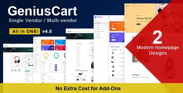 Source Code GeniusCart – Single or Multivendor Ecommerce System with Physical and Digital Product Marketplace