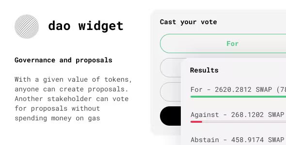 Source Code Dao widget – Governance and proposals for your crypto token