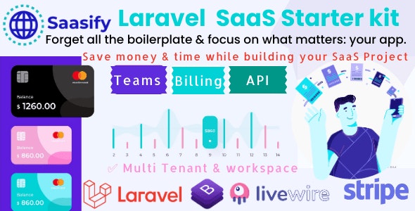 Source Code Saasify, advance Laravel SaaS Starter kit