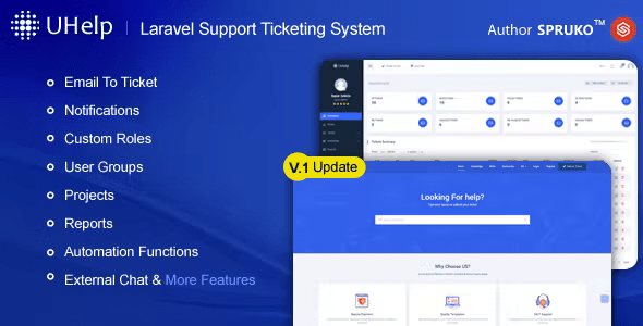 Source Code Uhelp – Helpdesk Technical Assistance Multi use Laravel Support Ticketing System 1.2.1