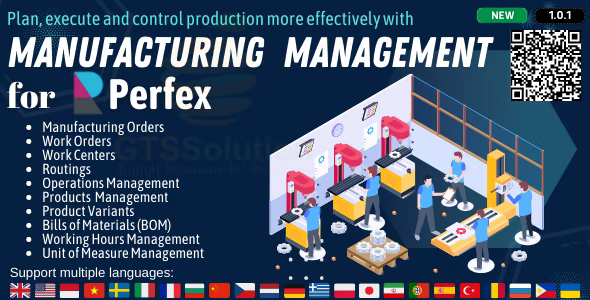 Source Code Manufacturing Management for Perfex CRM 1.0.3