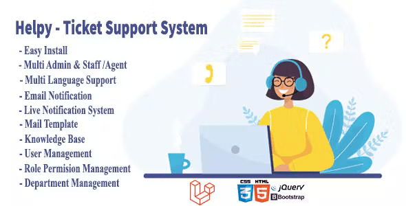 Source Code Helpy – Knowledge Base Ultimate Ticket Support System