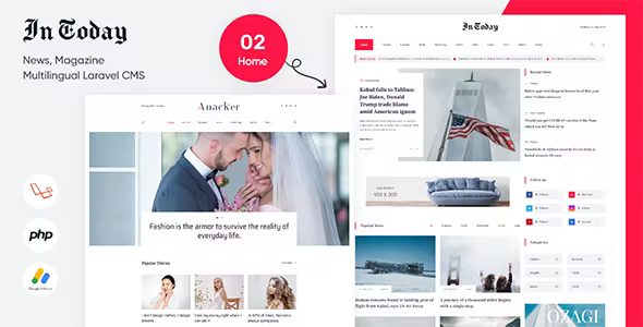 Source Code Intoday – News, Magazine Multilingual Laravel CMS 1.0.3