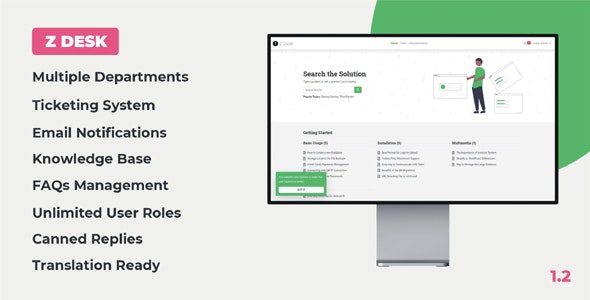 Source Code Z Desk – Support Tickets System with Knowledge Base and FAQs 1.6