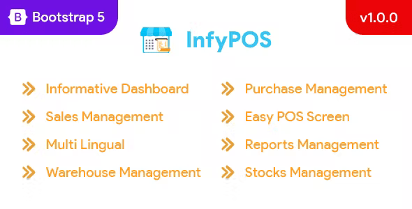 Source Code InfyPOS – Advanced Laravel POS system with Inventory Management – Point of Sales – React JS (SPA)