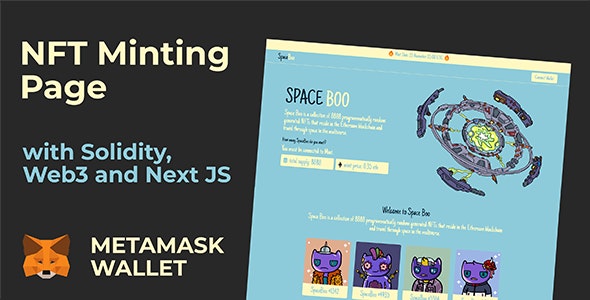 Source Code NFT Minting Page with Smart Contract (Solidity, Next.js and Tailwind)