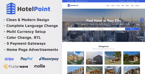 Source Code HotelPoint – Hotel Listing Directory