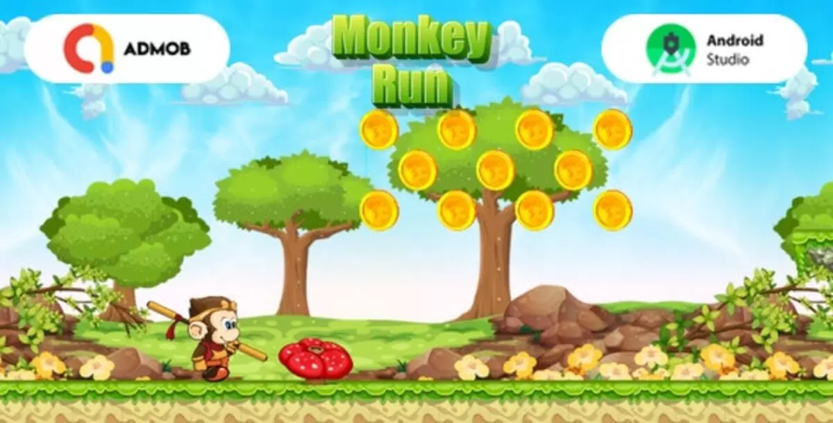 Share source code game monkey run android