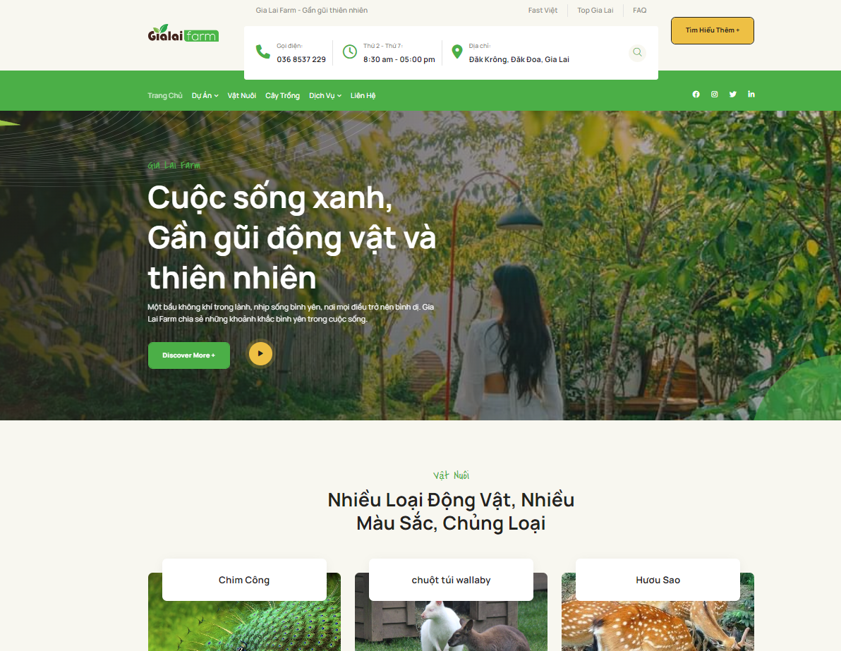 Share code web farm, trang trại, homestay, farmstay