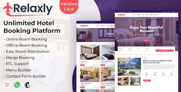 Share Code Relaxly – Unlimited Hotel Booking Platform