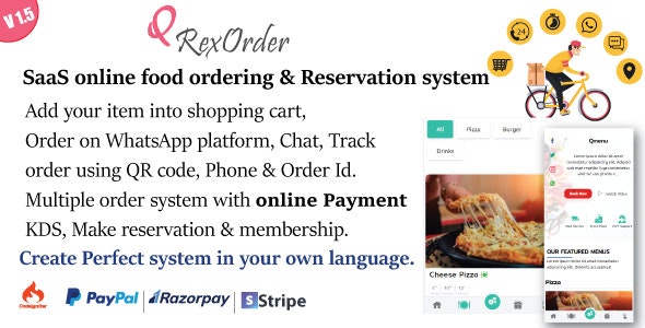 Share Code QrexOrder – SaaS WhatsApp Online ordering / Restaurant management / Reservation system 3.1.8 [Regular License]