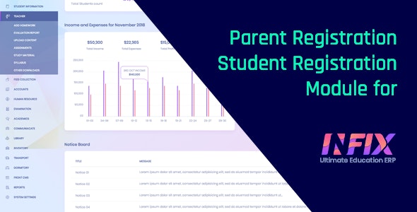 Share Code Parent Registration or Student Registration Module for InfixEdu 2.3.0