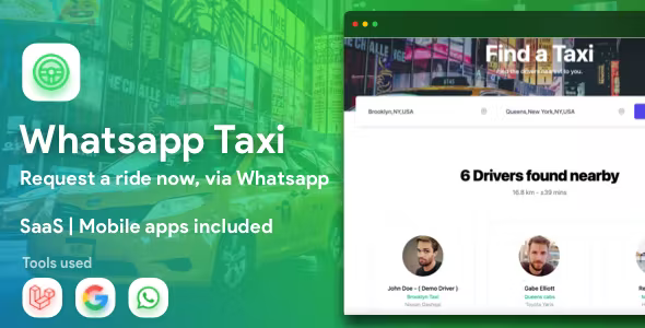 Share Code WhatsApp Taxi – SaaS taxi ordering via WhatsApp