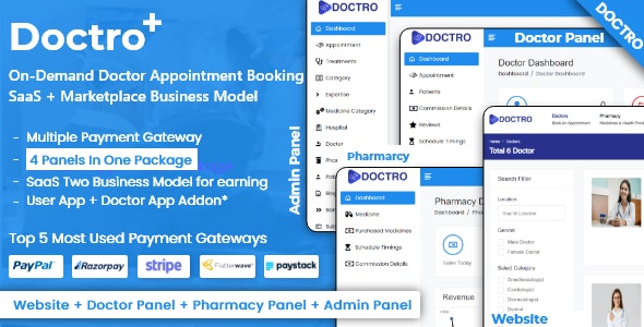 Share Code On-Demand Doctor Appointment Booking SaaS Marketplace Business Model 5.2.0