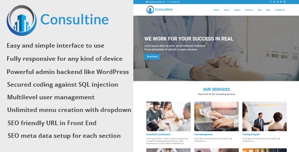 Share Code Consultine – Consulting, Business and Finance Website CMS