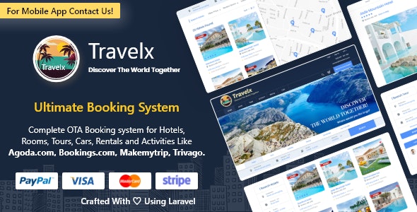 TravelX – Ultimate Hotel Tours Travels Booking System