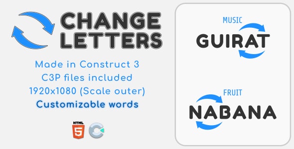Change Letters – HTML5 Educational Game