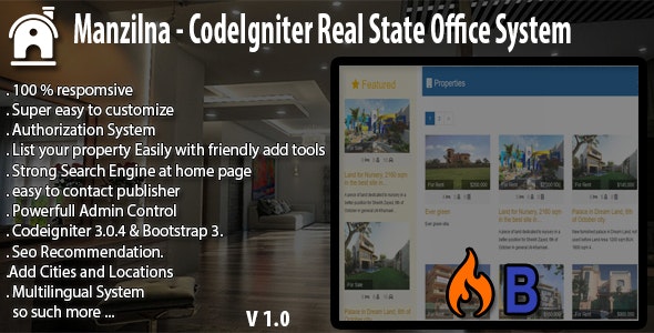 Manzilna – CodeIgniter Real Estate System