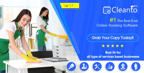Share Code Online bookings management system for maid services and cleaning companies – Cleanto 8.2