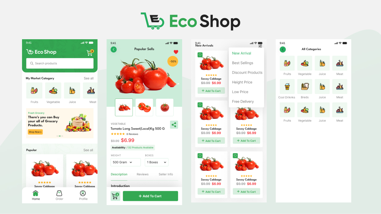 Code web và app ocop bán hoa quả, nông sản, nhiều người bán flutter