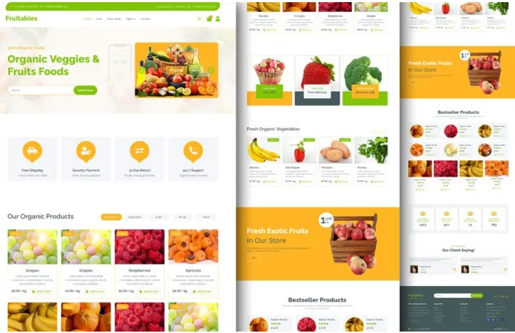 Share theme bán rau củ quả, nông sản HTML